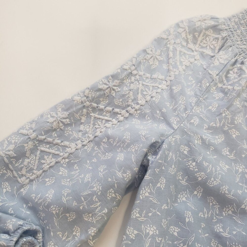 JOIE Peasant Blouse Women's Size Small Embroidered Blue Boho Cottage Core Fairy - Picture 13 of 16